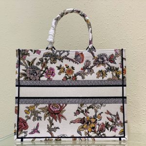 Large CD Book Tote 42cm Jardin Botanique White