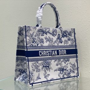 Large CD Book Tote 42cm Jardin Botanique Blue