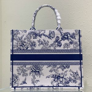 Large CD Book Tote 42cm Jardin Botanique Blue