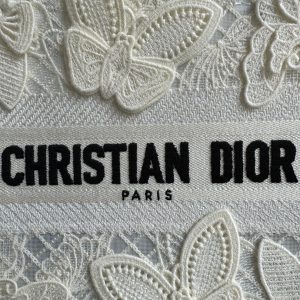 Small CD Book Tote 26.5cm Butterfly Zodiac White