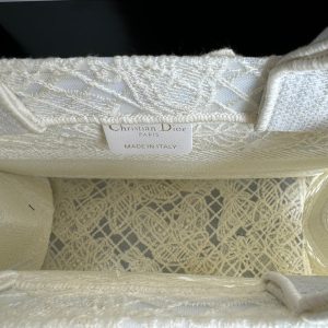 Small CD Book Tote 26.5cm Butterfly Zodiac White