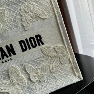 Medium CD Book Tote 36cm Butterfly Zodiac White