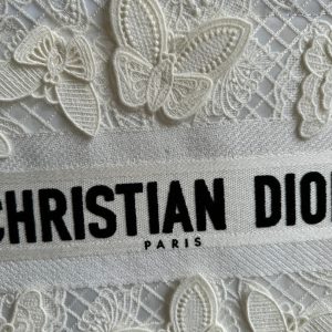 Medium CD Book Tote 36cm Butterfly Zodiac White