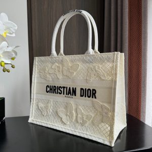 Medium CD Book Tote 36cm Butterfly Zodiac White