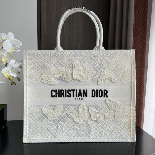 Large CD Book Tote 42cm Butterfly Zodiac White