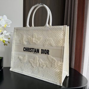 Large CD Book Tote 42cm Butterfly Zodiac White