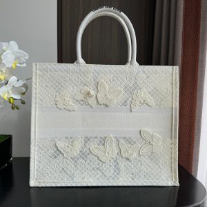 Large CD Book Tote 42cm Butterfly Zodiac White