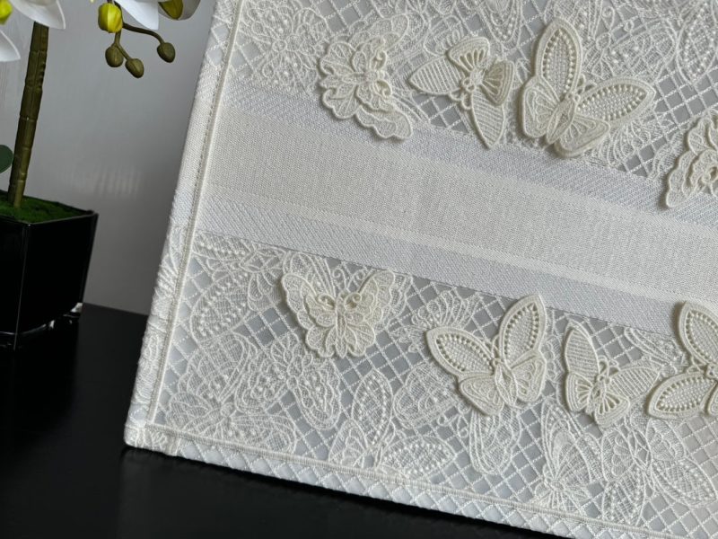 Large CD Book Tote 42cm Butterfly Zodiac White