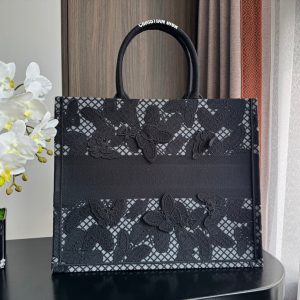 Large CD Book Tote 42cm Butterfly Zodiac Black