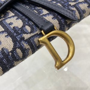 CD Saddle WOC 19cm Blue Obique Embroidery