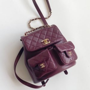 CC large backpack 20 burgundy lambskin