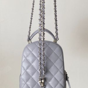 Chanel 25 Backpack 18cm Lilac Caviar Leather