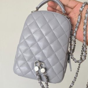 Chanel 25 Backpack 18cm Lilac Caviar Leather