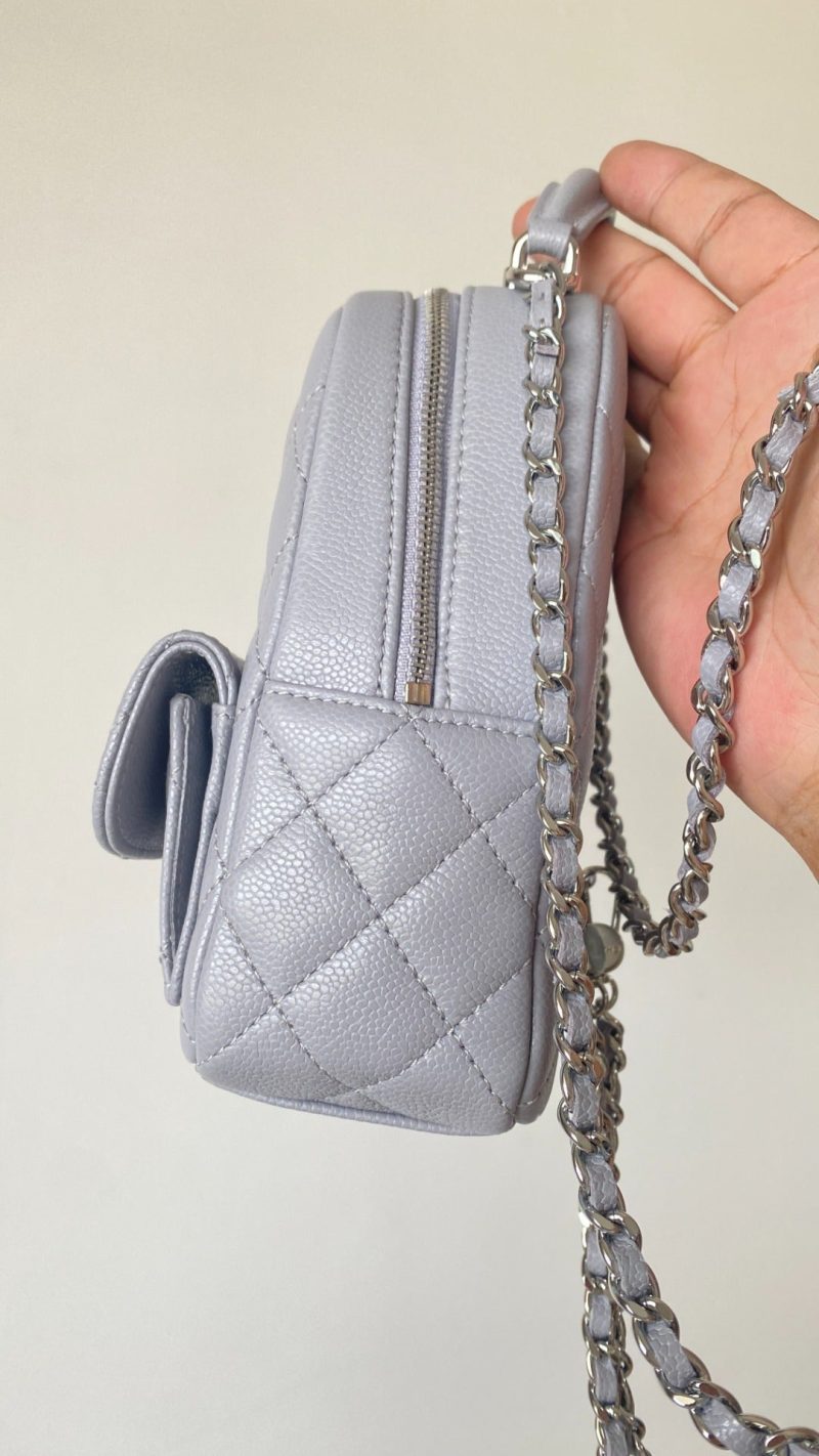 Chanel 25 Backpack 18cm Lilac Caviar Leather