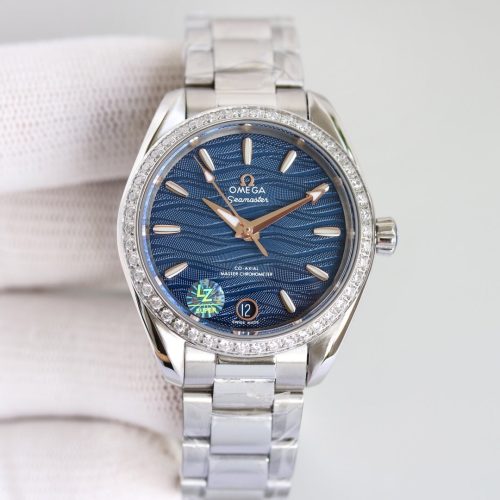 AQUA TERRA 150M CO-AXIAL 34MM STAINLESS STEEL BLUE DIAL