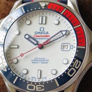 SEAMASTER COMMANDER WHITE DIAL TEXTILE STRAP