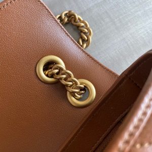 GG Marmont 26cm Brown Calfskin Gold Hardware