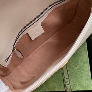 z5502505656883_181e41b2a404b0bf4dd032c6f9eed674 GG Marmont 26cm White Calfskin Gold Hardware