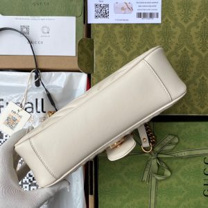 z5502505691812_15a03ea17004276a6a9d88882a0f3dbd GG Marmont 26cm White Calfskin Gold Hardware