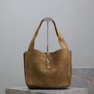 YSL Bea Hobo Bag 50cm in Brown Suede