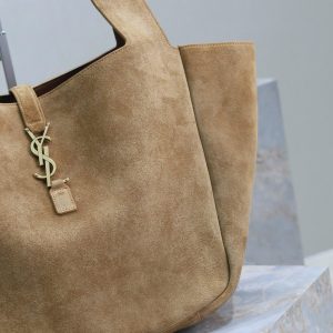 YSL Bea Hobo Bag 50cm in Brown Suede