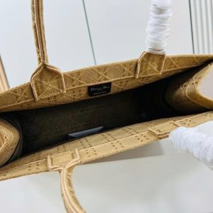 Dior Medium 36 Book Tote Natural Beige Cannage Canvas