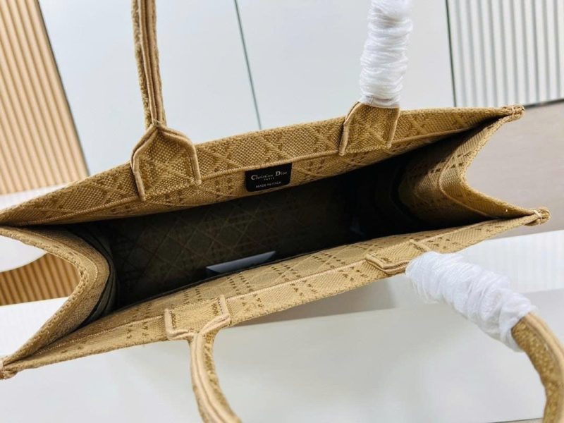 Dior Medium 36 Book Tote Natural Beige Cannage Canvas