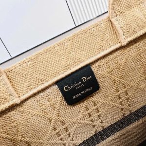 Dior Medium 36 Book Tote Natural Beige Cannage Canvas
