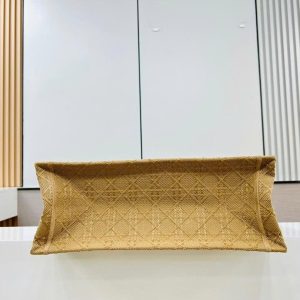 Dior Medium 36 Book Tote Natural Beige Cannage Canvas