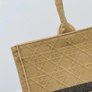 Dior Medium 36 Book Tote Natural Beige Cannage Canvas