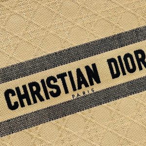 Dior Medium 36 Book Tote Natural Beige Cannage Canvas
