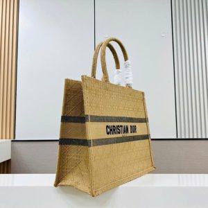 Dior Medium 36 Book Tote Natural Beige Cannage Canvas